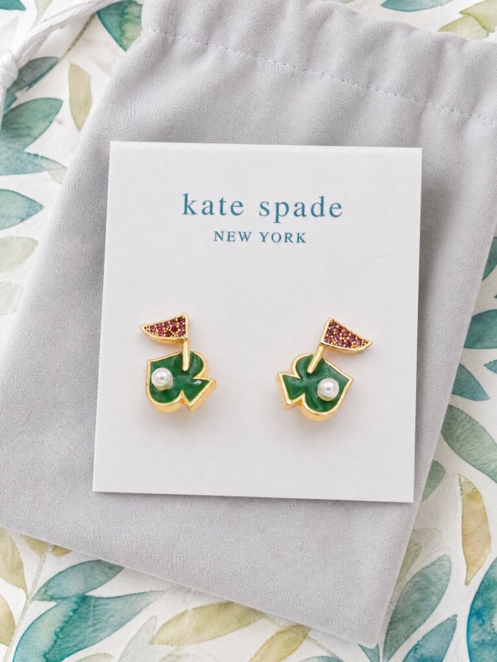 Kate Spade Hole One Gold Multi Stud Earrings NEW